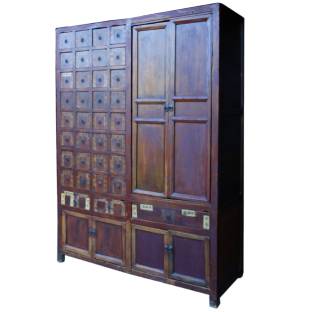 Antique Extra Large Chinese Medicine Herb Cabinet  