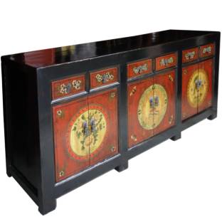 Mongolian Painted Sideboard 205 cm Long 