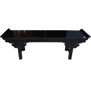 Black Lacquer Low Table/TV Unit/Bench w/Everted End