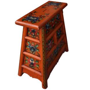 Tibetan Barber Stool Orange