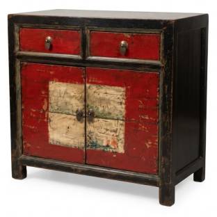 Mongolian Style Painted Side Cabinet 