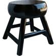 Black Thick Seat Round Stool