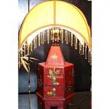 Red Hexagon Two Drawer Lamp - Base Only