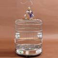 Deluxe 38 cm Stainless Steel Round Bird Cage
