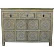 Tibetan Sideboard w/embossed Painting of Flora