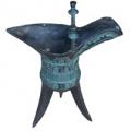 Large Ancient Bronze Wine Cup Replica
