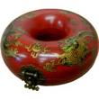Doughnut Necklace Box with Dragons Red