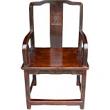 Chinese Brown Carved Armchair