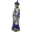 Blue and White Qing Emperor Kangxi Statue