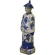 Blue and White Qing Dynasty Emperor Qianlong Statue