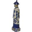 Blue and White Chinese Qing Emperor Yongzheng Statue