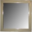 White Lacquer Wood Frame Square Mirror