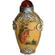 Chinese Snuff Bottle with Tiger Painting