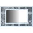 White Lattice Design Rectangular Mirror - Horizontal