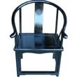 Black Chinese Horseshoe Armchair