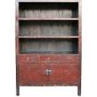 Antique Red Patina Large Book Case