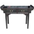 Black Everted End Chinese Console Table