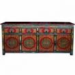 Large Tibetan Poly-chrome Sideboard Credenza