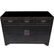 Black Lacquered Medium Sideboard Buffet 120cm