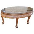 Oval Hardwood Coffee Table