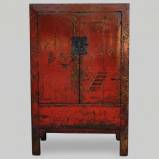 Chinese Antique Red Wedding Cabinet Large