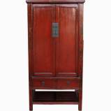 Red Antique Chinese Weddding Cabinet