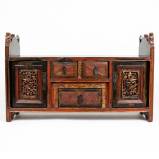 Chinese Bed End Carved Antique