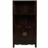 Antique Dark Brown Display Cabinet/Book Case