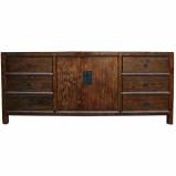 Large Antique Chinese Natural Elm Sideboard/Buffet 200 cm
