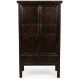 Antique Chinese Cabinet Old Black Medium 