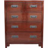 Brown Chinese Chest of Drawers Tall Boy