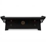 Black TV Cabinet Everted End Matt Finishing