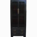 Black Chinese Cabinet Lattice Doors