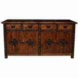 Rustic Chinese Elm Sideboard Special Hardware