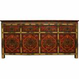 Tibetan Sideboard Painted w/ Dragons