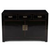 Black Lacquered Medium Sideboard Buffet 120cm