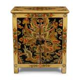 Chinese Bedside Table with Painted Dragon