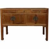 Chinese Elm Hall Console Table 3 Draw 4 Doors