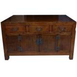 Antique Chinese Solid Walnut Sideboard 