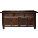Antique Chinese Sideboard Cabinet Four Door Three Draw