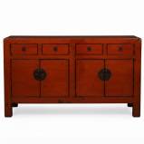 Chinese Antique Red Patina Sideboard 