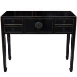 Chinese Black Lacquer Console Table/ Lady Dressing Cabinet