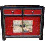 Mongolian Style Painted Side Cabinet 