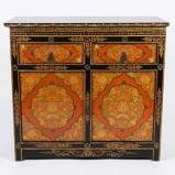 Tibetan Small Cabinet Hand Painted Flora