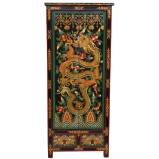 Tibetan Cabinet w/Painting of Dragon 