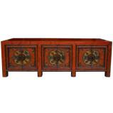 Tibetan Low Sideboard  Hand Painted Buddhism Symbols