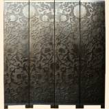 French Silver Room Divider Screen - Sun Flowers French Silver Room Divider Screen - Sun Flowers