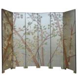 Grand Silver Leaf Panel Pear Flower Room Divider